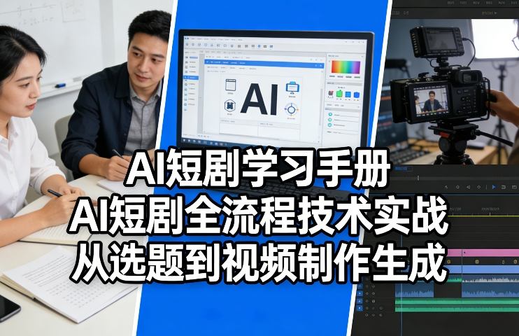 AI短剧学习手册，AI短剧全流程技术实战，从选题到视频制作生成-千寻创业网