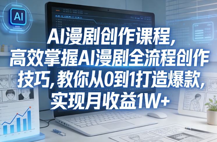 某社群AI漫剧创作课程，高效掌握AI漫剧全流程创作技巧，教你从0到1打造爆款，实现月收益1W+-千寻创业网
