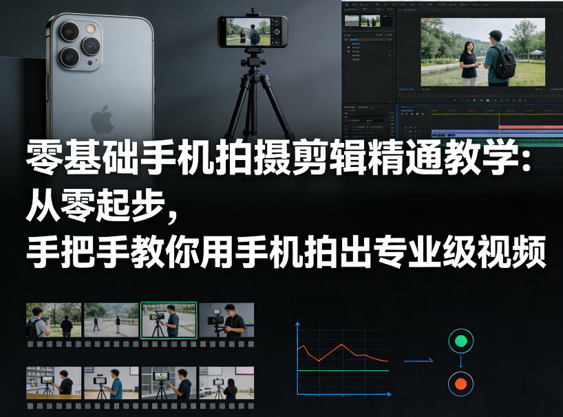 零基础手机拍摄剪辑精通教学：从零起步，手把手教你用手机拍出专业级视频-千寻创业网