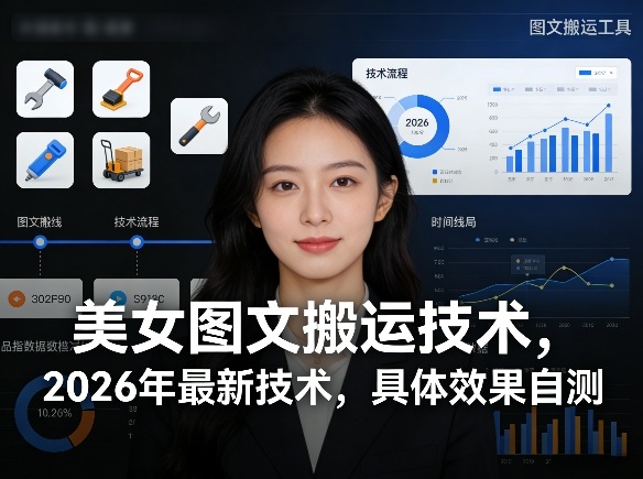 美女图文搬运技术，2026年最新技术，具体效果自测-千寻创业网