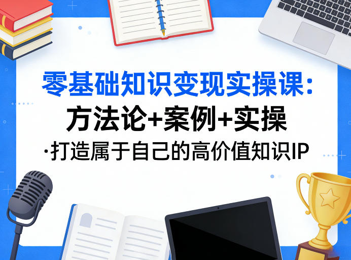 零基础知识变现实操课,方法论+案例+实操,打造属于自己的高价值知识IP-千寻创业网