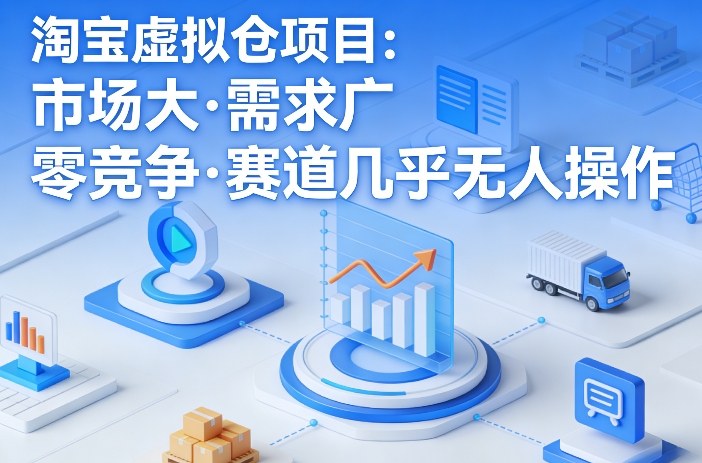淘宝虚拟仓项目,市场大,需求广,零竞争,赛道几乎没人操作-千寻创业网