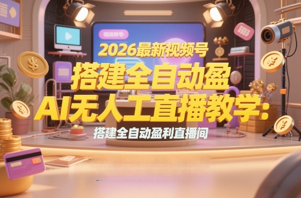 2026最新视频号AI无人直播教学：搭建全自动盈利直播间，低成本开启副业变现-千寻创业网