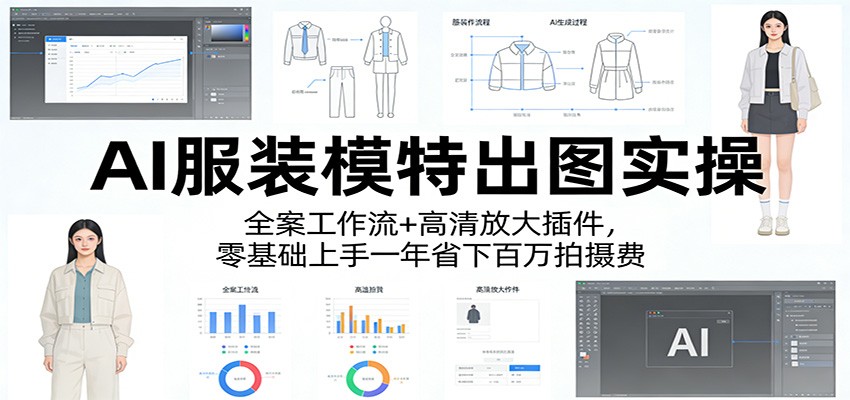 AI服装模特出图实操：全案工作流+ 高清放大插件，零基础上手一年省下百万拍摄费-千寻创业网