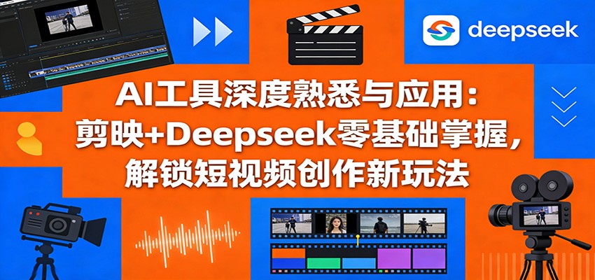 AI工具深度熟悉与应用：剪映+Deepseek零基础掌握，解锁短视频创作新玩法-千寻创业网