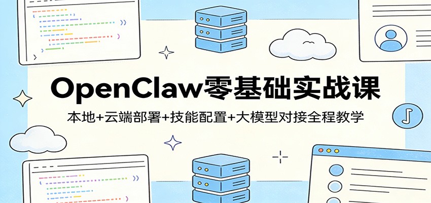 OpenClaw零基础实战课：本地+云端部署+技能配置+大模型对接全程教学-千寻创业网