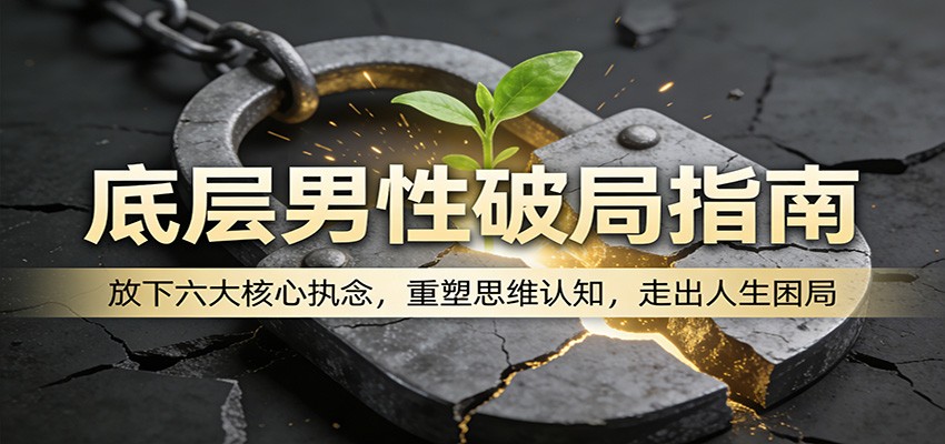 底层男性破局指南:放下六大核心执念,重塑思维认知,走出人生困局-千寻创业网