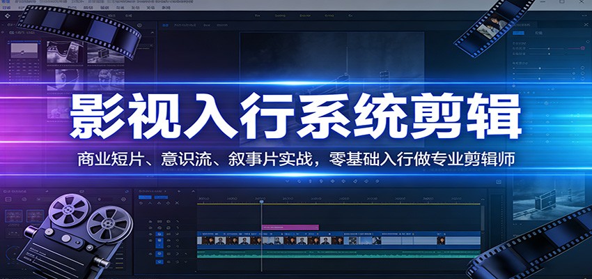 影视系统剪辑，商业短片、意识流、叙事片实战，零基础入行做专业剪辑师-千寻创业网