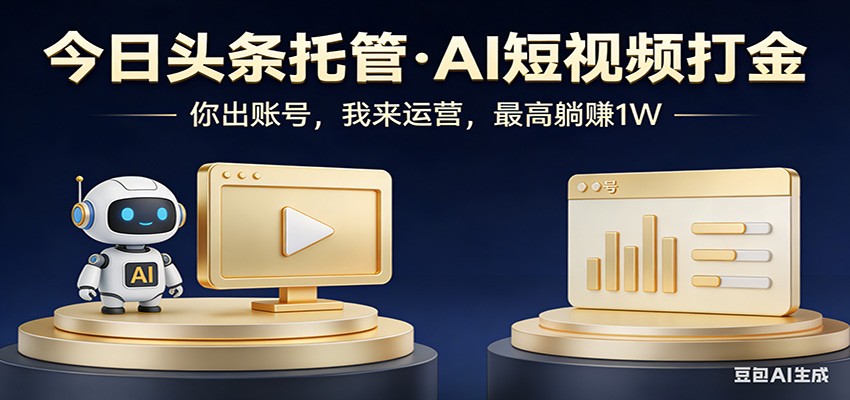 头条号AI托管，我提供作品，你提供账号，每天5分钟发布，小白躺赚3000+-千寻创业网