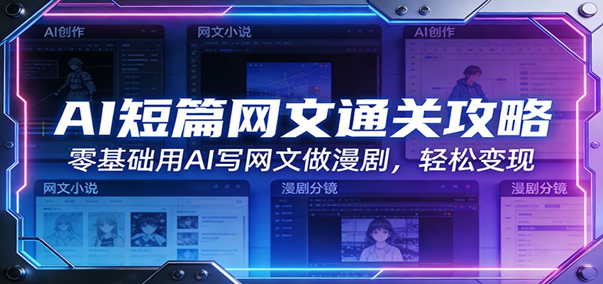 AI短篇网文通关攻略：零基础用AI写网文做漫剧，轻松变现-千寻创业网