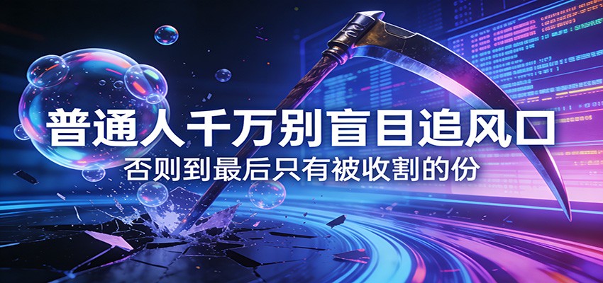 付费文章《通人千万别盲目追风口》否则到最后只有被收割的份-千寻创业网