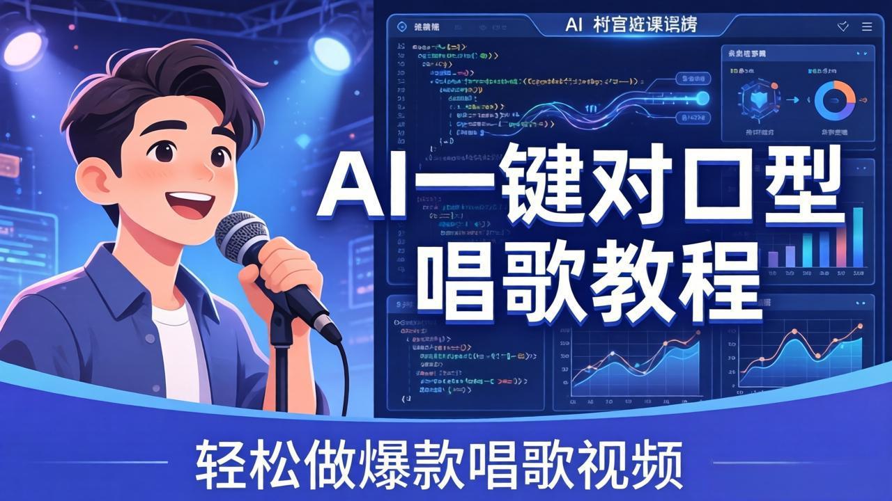 （18118期） AI一键对口型唱歌教程：零基础也能学，素材准备+模型训练+音色转换，轻松做爆款唱歌视频-千寻创业网