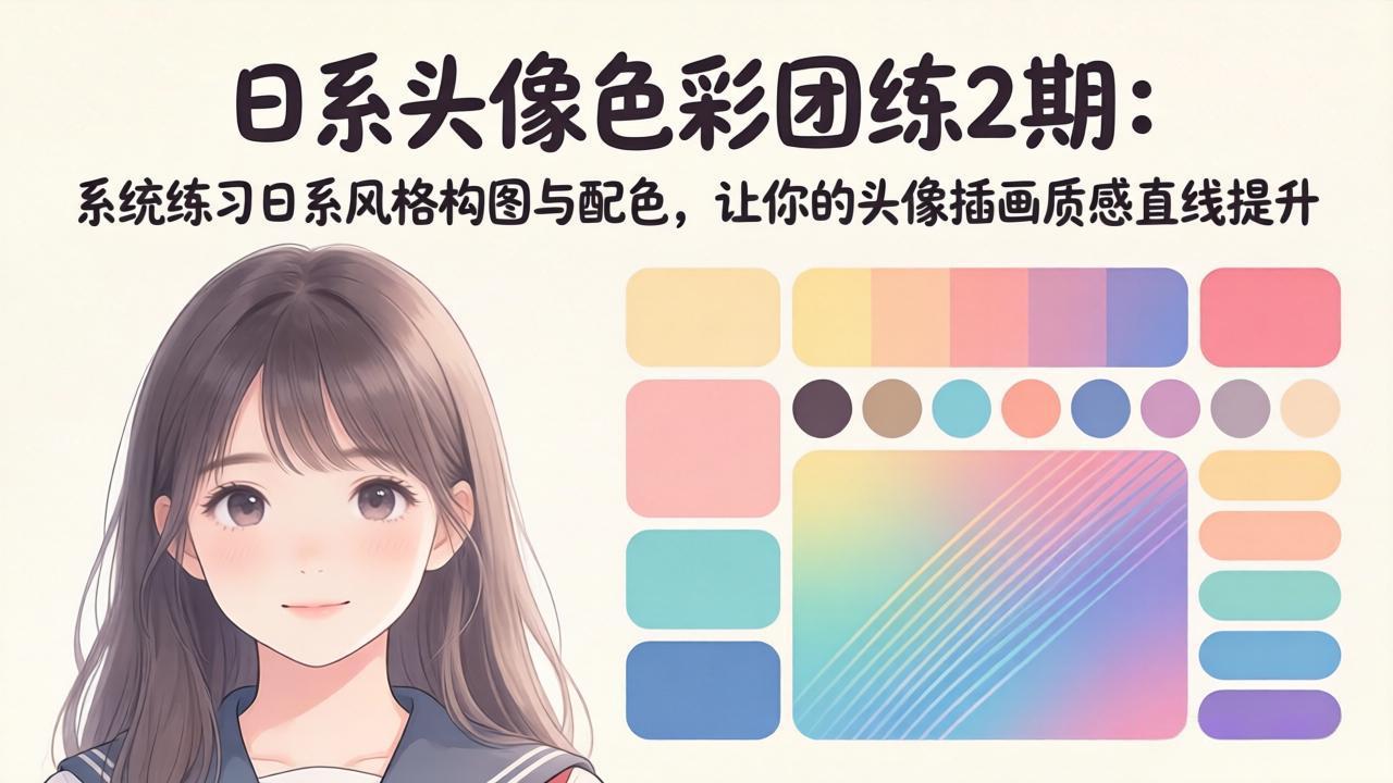 （18034期）日系头像色彩团练2期：系统练习日系风格构图与配色，让你的头像插画质感直线提升-千寻创业网