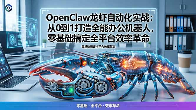 （17996期）OpenClaw龙虾自动化实战：从0到1打造全能办公机器人，零基础搞定全平台效率革命-千寻创业网