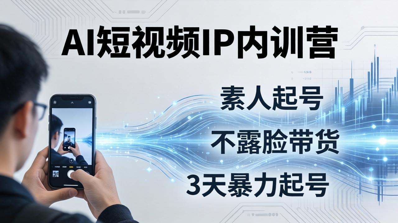 （17852期）2026AI短视频IP内训营：从素人起号到不露脸带货，3天暴力起号全流程拆解-千寻创业网