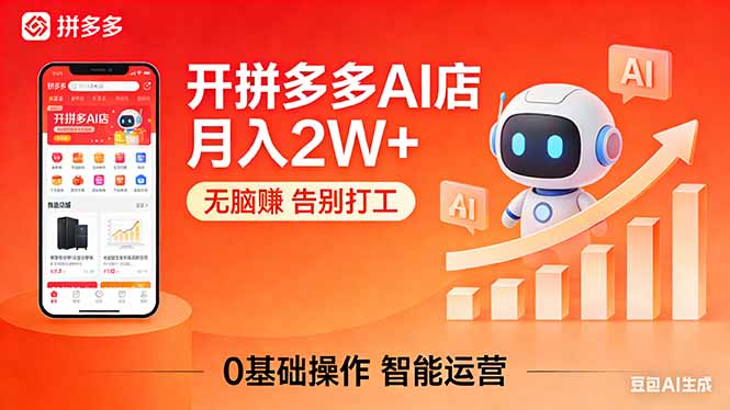 （17947期）开一家拼多多AI店，月入2W+，无脑赚，告别打工，附SOP手册-千寻创业网