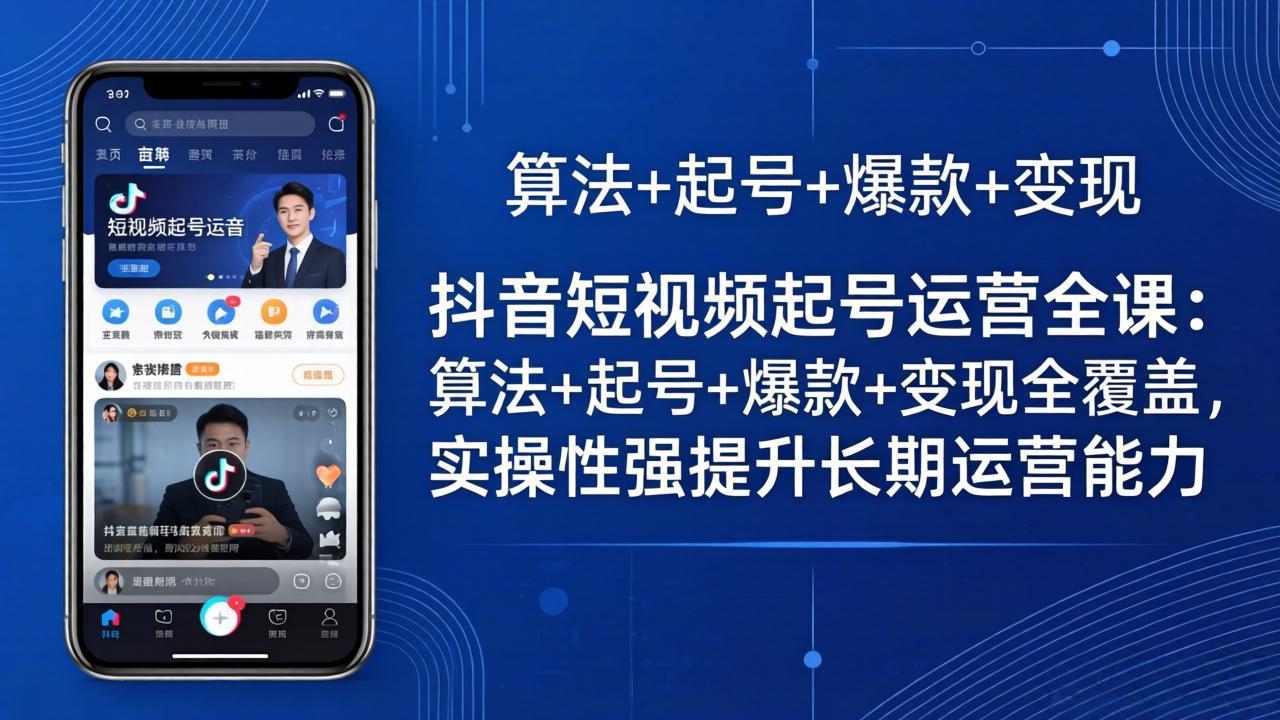 （18071期）抖音短视频起号运营全课：算法+起号+爆款+变现全覆盖，实操性强提升长期运营能力-千寻创业网