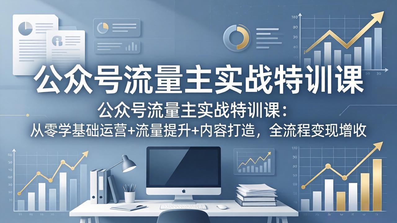 （18072期）公众号流量主实战特训课：从零学基础运营+流量提升+内容打造，全流程变现增收-千寻创业网