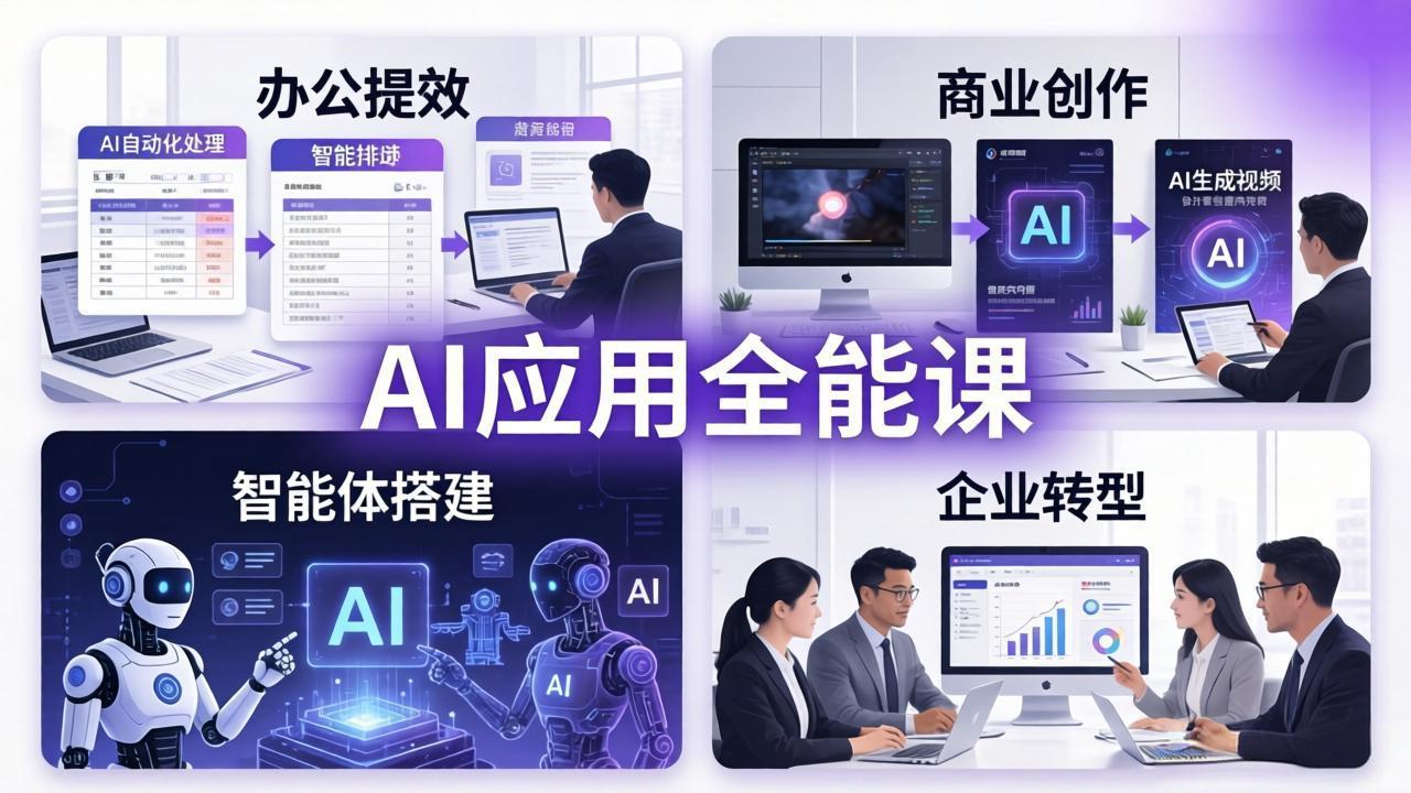 （18042期）AIGC 应用师全能课-更新：办公提效、商业创作、智能体搭建、企业转型，一站式学会AI应用-千寻创业网