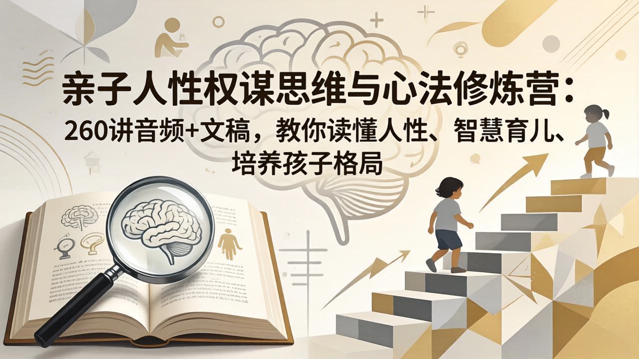 （18076期）亲子人性权谋思维与心法修炼营：260讲音频+文稿，教你读懂人性、智慧育儿、培养孩子格局-千寻创业网