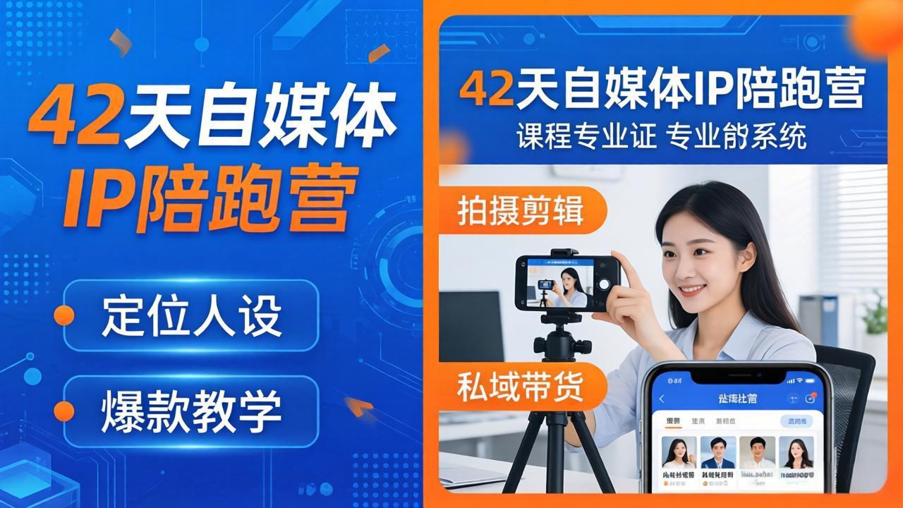 （18109期）42天自媒体IP陪跑营-26年4月19更新：定位人设爆款全教学，拍摄剪辑私域带货一站式落地-千寻创业网