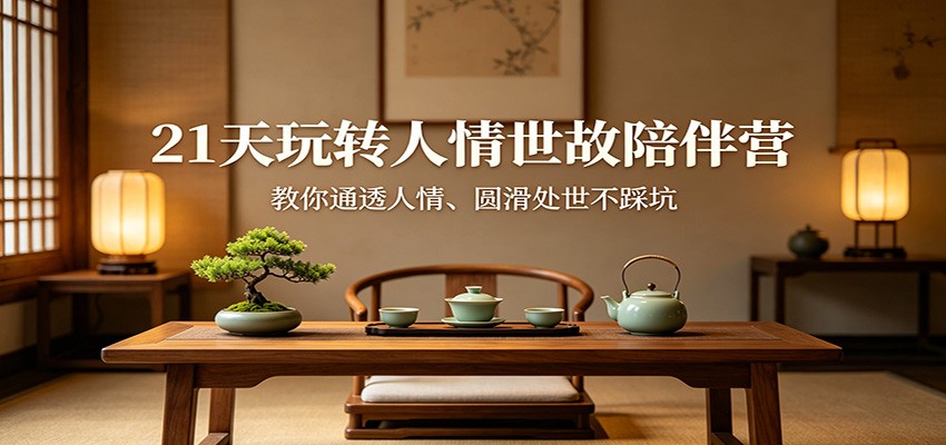 21天玩转人情世故陪伴营：教你通透人情、圆滑处世不踩坑-千寻创业网