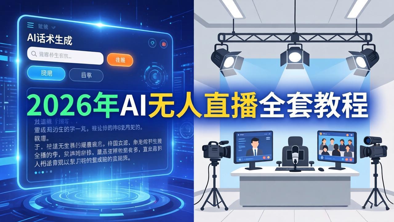 （17953期）2026年AI无人直播全套教程：OBS安装+软件配置+直播间搭建+话术生成+一键开播实操-千寻创业网