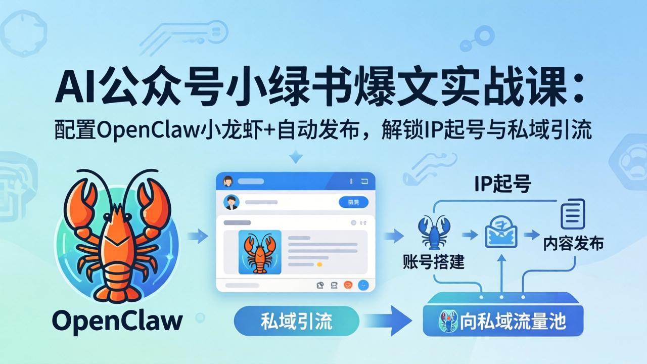 （18132期）AI公众号小绿书变现实战课：小绿书爆文写作+OpenClaw自动发布，解锁IP起号与私域引流-千寻创业网