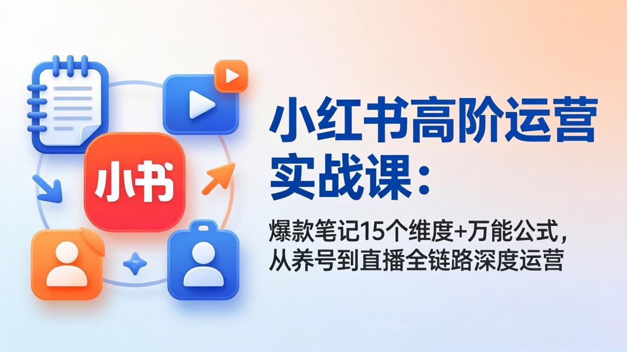 （17844期）小红书高阶运营实战课：爆款笔记15个维度+万能公式，从养号到直播全链路深度运营-千寻创业网