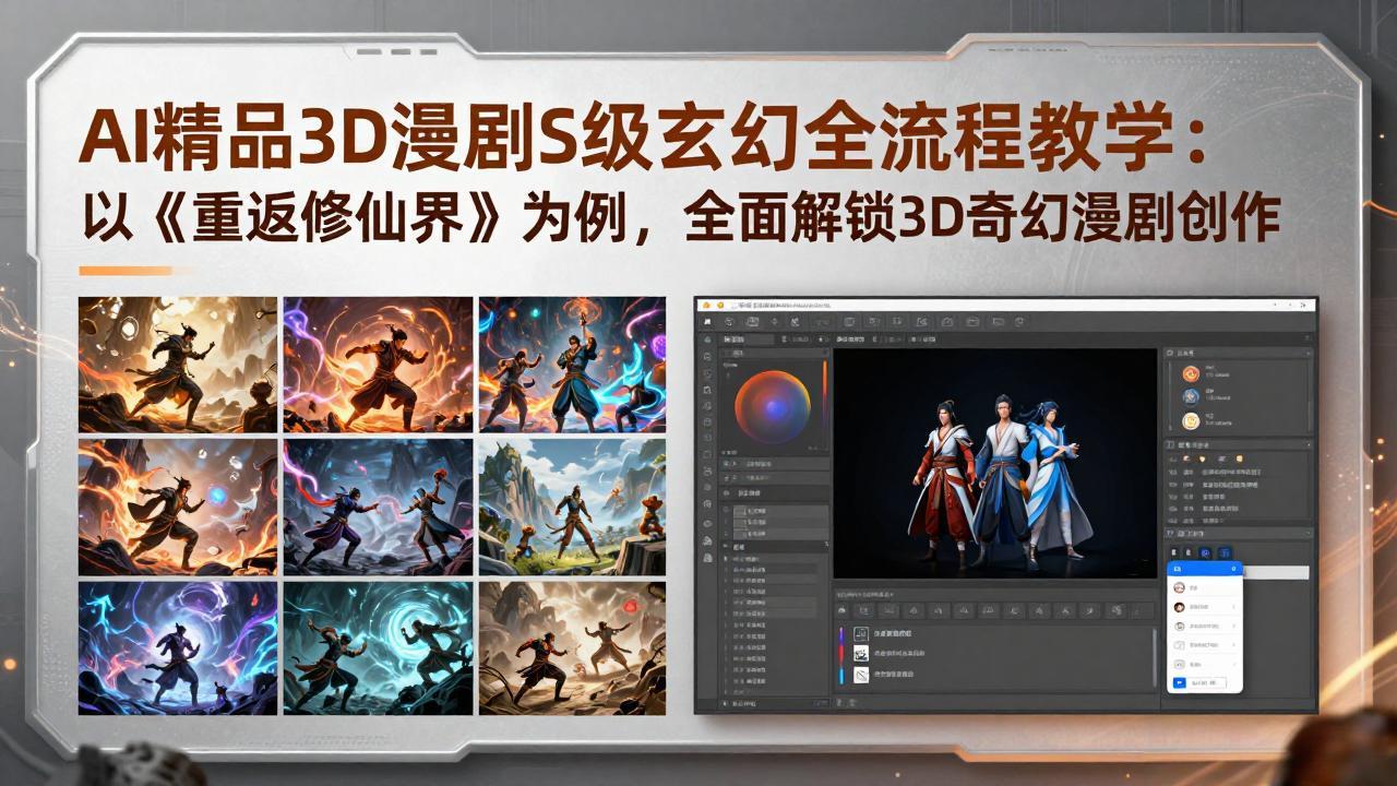 (17882期)AI精品3D漫剧S级玄幻全流程教学:以《重返修仙界》为例,全面解锁3D奇幻漫剧创作-千寻创业网