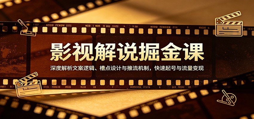 影视解说掘金课：深度解析文案逻辑、槽点设计与推流机制，快速起号与流量变现-千寻创业网