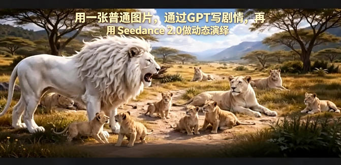 用一张普通图片，通过GPT写剧情，再用Seedance 2.0做动态演绎，居然能生成迪士尼风格搞笑动画-千寻创业网