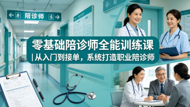 零基础陪诊师全能训练课｜从入门到接单，系统打造职业陪诊师-千寻创业网