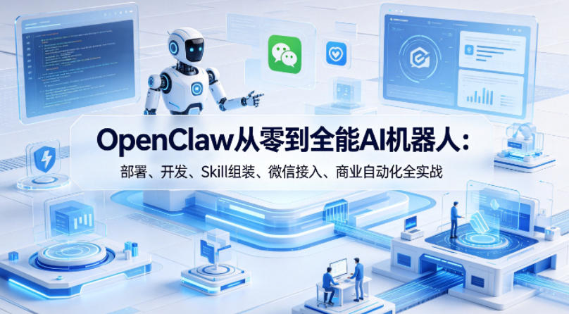 OpenClaw从零到全能AI机器人：部署、开发、Skill组装、微信接入、商业自动化全实战-千寻创业网