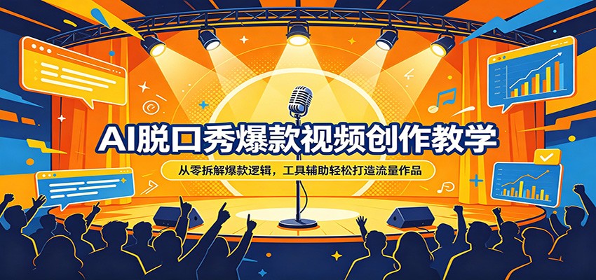 AI脱口秀爆款视频创作教学：从零拆解爆款逻辑，工具辅助轻松打造流量作品-千寻创业网