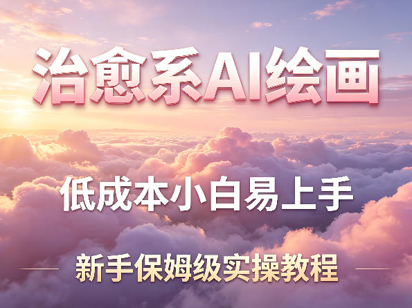 治愈系AI绘画提示词项目，低成本小白易上手，每天10分钟，新手保姆级实操教程-千寻创业网