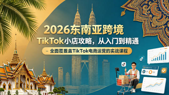 2026东南亚跨境TikTok小店攻略，从入门到精通、全面覆盖TikTok电商运营的实战课程（更新4月）-千寻创业网