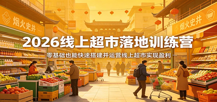 2026线上超市落地训练营，零基础也能快速搭建并运营线上超市实现盈利-千寻创业网