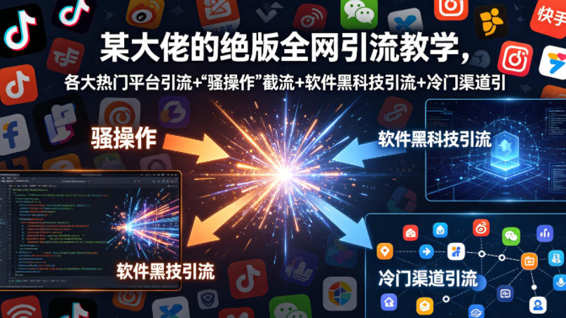 某大佬的绝版全网引流教学，各大热门平台引流+”骚操作”截流+软件黑科技引流+冷门渠道引流等-千寻创业网
