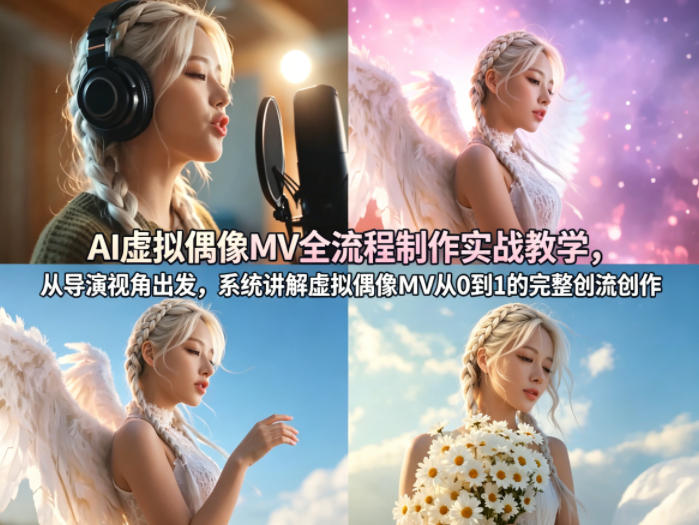 AI虚拟偶像MV全流程制作实战教学，从导演视角出发，系统讲解虚拟偶像MV从0到1的完整创作流程-千寻创业网