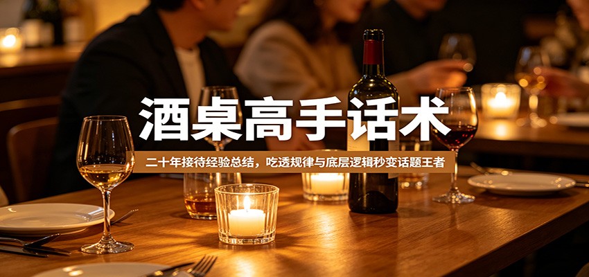 酒桌高手话术：二十年接待经验总结，吃透规律与底层逻辑秒变话题王者-千寻创业网