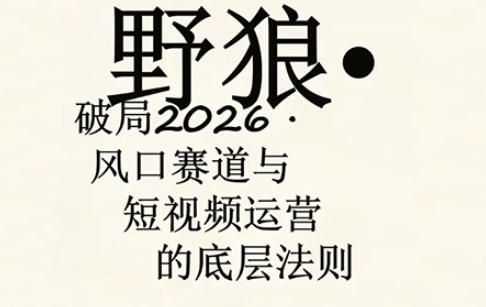 野狼团队·多平台实操运营课，覆盖AI口播、服装、好物、漫剪等热门玩法（更新4月）-千寻创业网