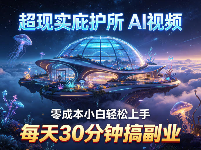 超现实庇护所AI视频项目拆解，零成本小白轻松上手，每天30分钟搞副业-千寻创业网