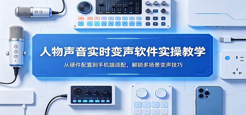人物声音实时变声软件实操教学：从硬件配置到手机端适配，解锁多场景变声技巧-千寻创业网