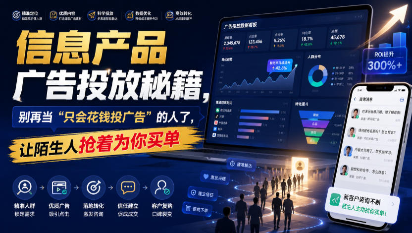 信息产品广告投放秘籍，别再当“只会花钱投广告”的人了，让陌生人抢着为你买单【原创双语字幕】-千寻创业网