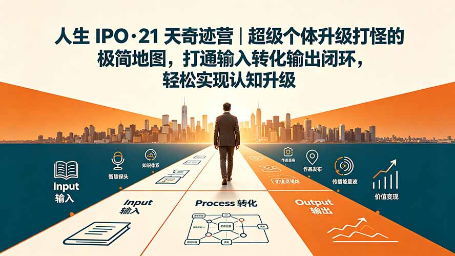 （19532期）人生 IPO-21 天奇迹营｜超级个体升级打怪的极简地图，打通输入转化输出闭环，轻松实现认知升级-千寻创业网