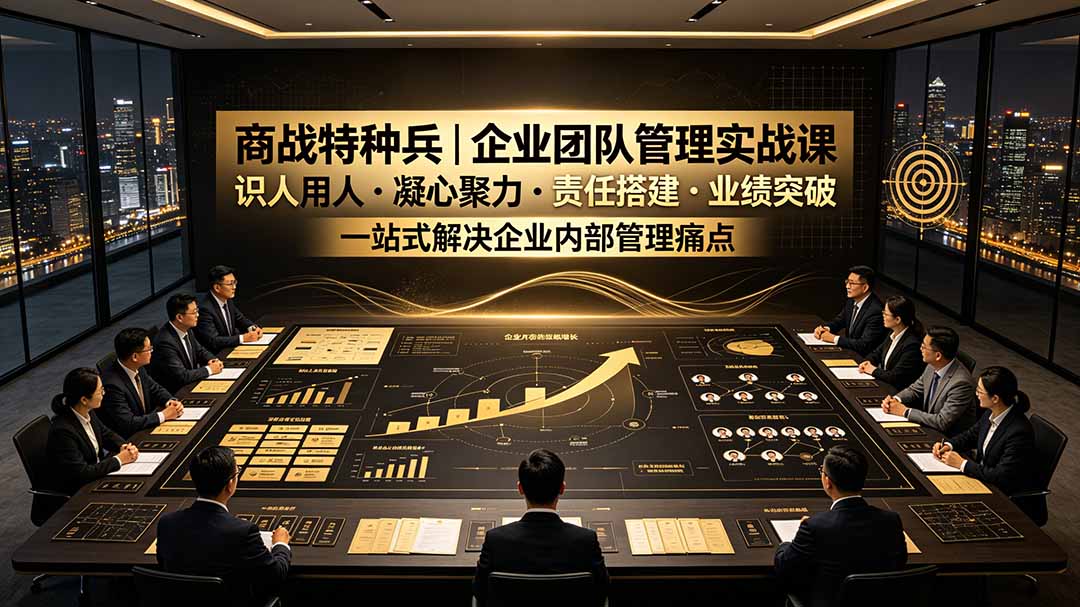 （19534期）商战特种兵｜企业团队管理实战课：识人用人｜凝心聚力｜责任搭建｜业绩突破，一站式解决企业内部管理痛点-千寻创业网