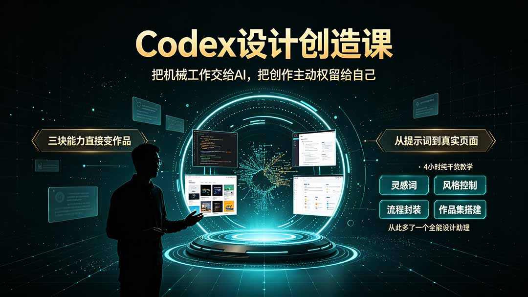 （19362期）Codex设计创造课-2期，小白也能掌握的Codex设计创造技巧，把机械工作交给AI，把创作主动权留给自己-千寻创业网