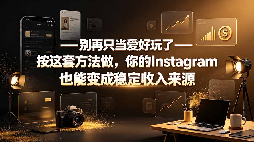 （19591期）别再只当爱好玩了——按这套方法做，你的Instagram也能变成稳定收入来源-千寻创业网