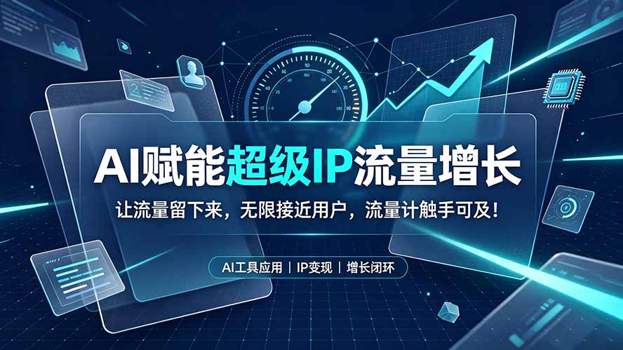 （19453期）AI赋能超级IP流量增长：让流量留下来，无限接近用户，流量计触手可及！-千寻创业网